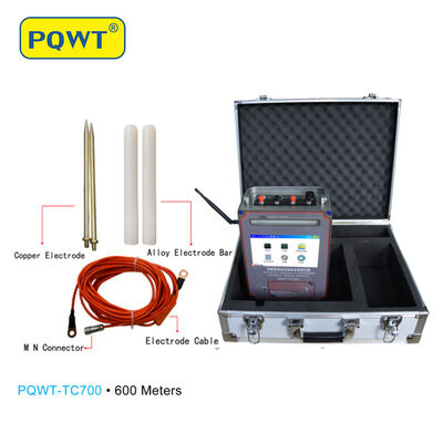 آلة اكتشاف المياه المهنية PQWT TC700 خريطة تلقائية حفرة عميقة كاشف المياه تحت الأرض 600m