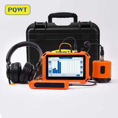 كاشف تسرب PQWT-125B مع التعرف على التسرب بالذكاء الاصطناعي والرنين ثنائي الغشاء لدقة ±1 متر في الكشف عن خطوط أنابيب المياه